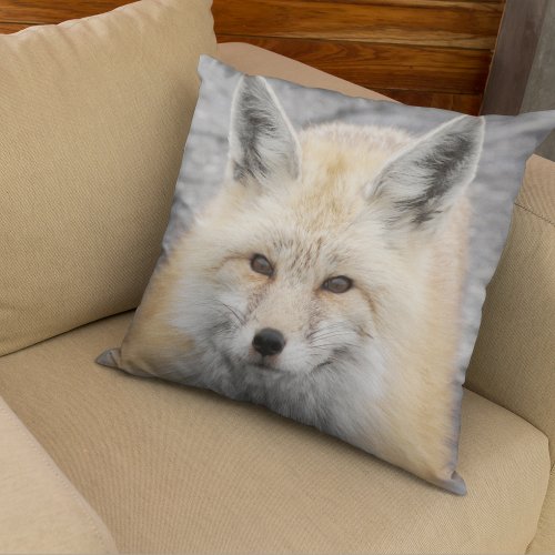 Cute Red Fox Wildlife Photo Throw Pillow