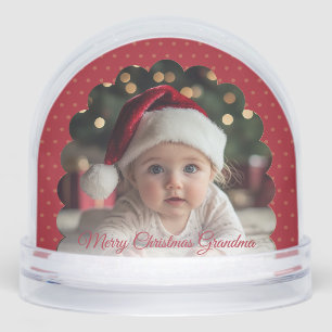 Cute Red Frame Child Photo Snow Globe