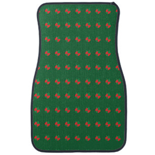 Cute Red Green Abstract Car Floor Mat