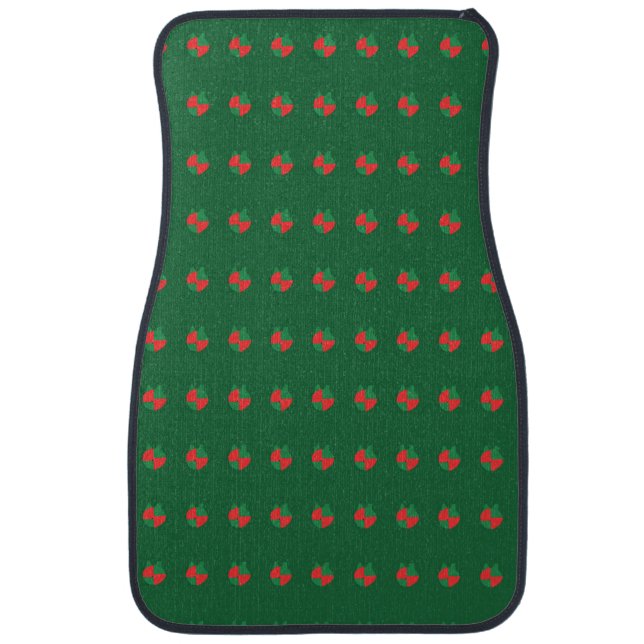 Cute Red Green Abstract Car Floor Mat (Front)