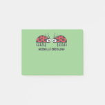 Cute Red Green Black Curious Ladybug And Spots Post-it Notes at Zazzle