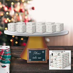 Cute Red Green Christmas Pattern Favor Boxes
