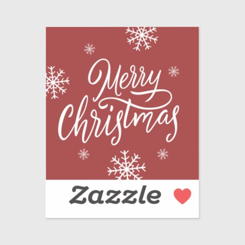 Cute Red Happy Christmas Sticker