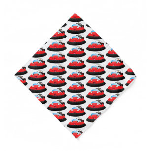 Cute red happy hovercraft cartoon bandana