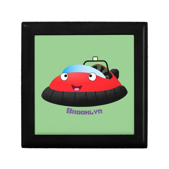 Cute red happy hovercraft cartoon gift box (Front)