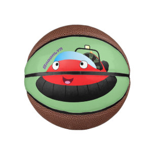 Cute red happy hovercraft cartoon mini basketball