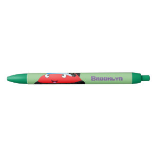 Cute red happy hovercraft cartoon pen