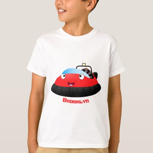 Cute red happy hovercraft cartoon T_Shirt