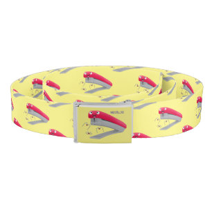 Cute red happy stapler cartoon illustration belt