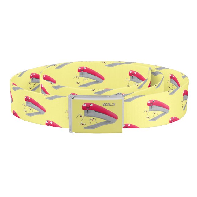 Cute red happy stapler cartoon illustration  belt (Coil)