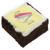 Cute red happy stapler cartoon illustration  brownie (Angled)