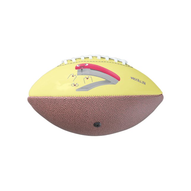 Cute red happy stapler cartoon illustration football (Rotated 270)