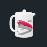 Cute red happy stapler cartoon illustration  teapot<br><div class="desc">This cute red stapler is ready for school or office! Drawn in fun cartoon illustration style.</div>