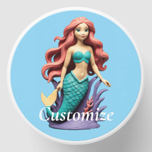 Cute Red-headed Mermaid Thunder_Cove Mini Candle Favors