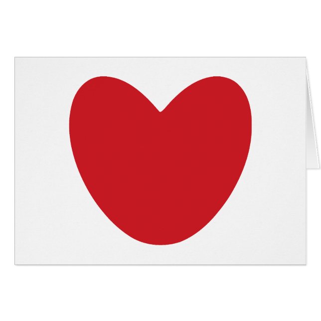 Cute red heart custom text photo Valentine's card (Front Horizontal)