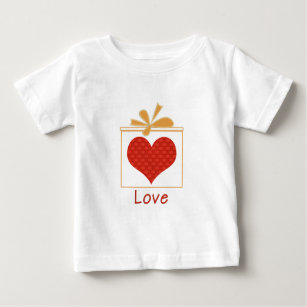 Cute Red Heart Gold Box LOVE Baby T-Shirt