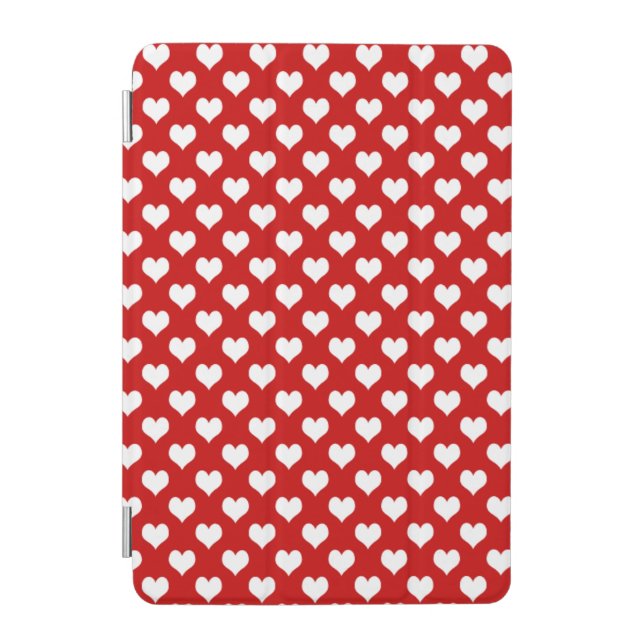 Cute Red Heart Pattern – Romantic Love Background  iPad Mini Cover (Front)