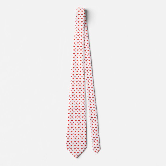 Cute Red Heart Pattern Valentine's Day Gift  Neck Tie (Front)