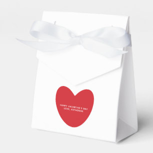Cute red heart personalized Valentine's Day Favor Boxes
