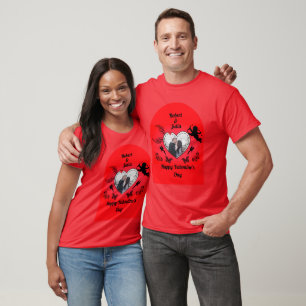 Cute Red Heart Photo Cupid Happy Valentines Day T-Shirt