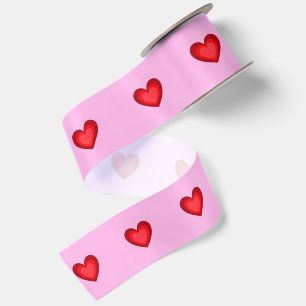 Cute Red Heart Ribbon