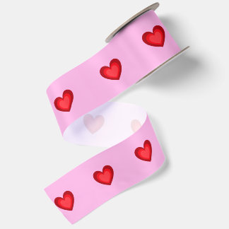 Cute Red Heart Ribbon