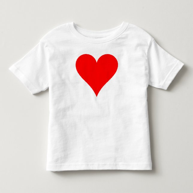 Cute Red Heart Shirt For Girls (Front)