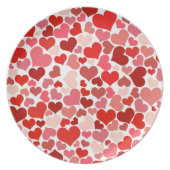 Cute Red Hearts Background Plate (Front)