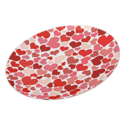 Cute Red Hearts Background Plate (Left Side)