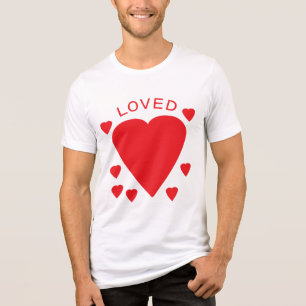 Cute Red Hearts Christian Valentines Day Men's Tri-Blend Shirt