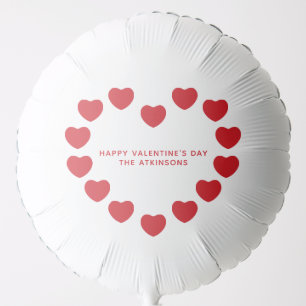 Cute red hearts modern custom Valentine's Day Balloon