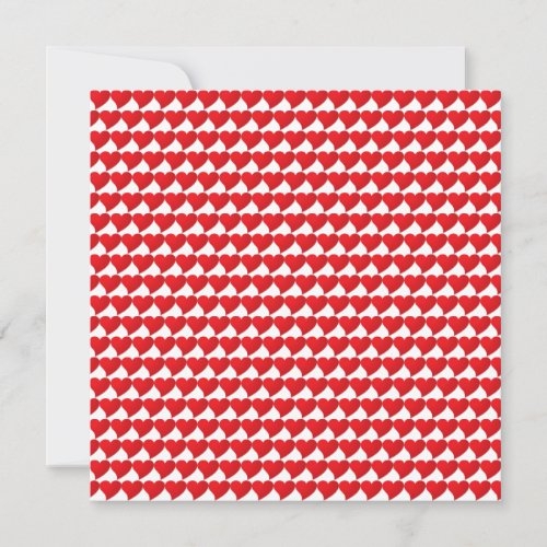 Cute red hearts pattern minimalist Modern Card