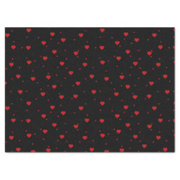 Cute Red Hearts Pattern Tissue Paper