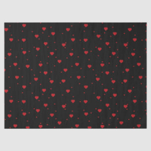 Cute Red Hearts Pattern Tissue Paper