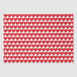 Cute Red Hearts pattern Valentine's day modern Tissue Paper