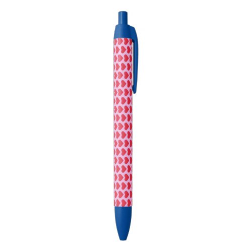 ️ Cute Red Hearts Pink  Blue Black Ink Pen
