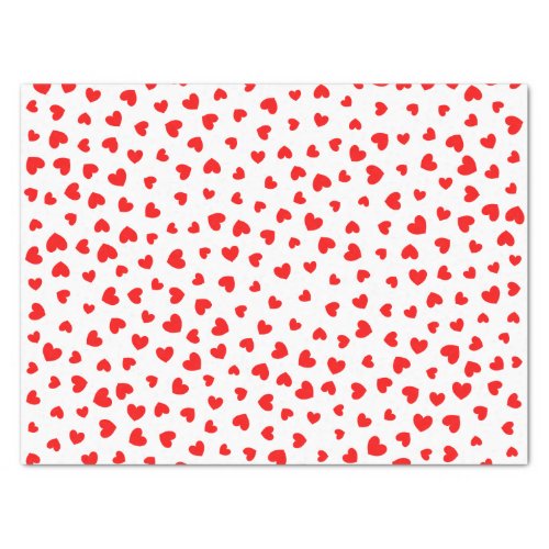 Cute Red Hearts Valentines Day  Tissue Paper