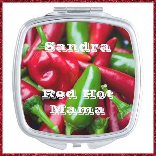 Cute Red Hot Mama  Compact Mirror