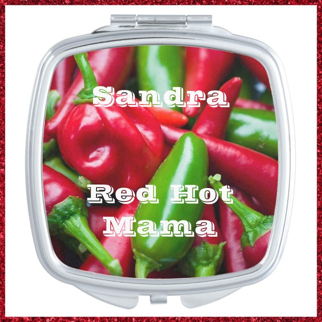 Cute Red Hot Mama  Compact Mirror (Creator Uploaded)