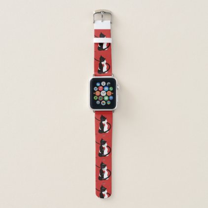 Cute Red Hugging Love Cats Apple Watch Band