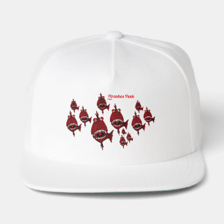 Cute Red Killer Piranhas Punk Fishes attack Ocean Snap Back Hat