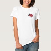 Cute Red Lady Bug Personalized Embroidered Shirt (Front)