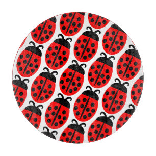 Cute Red Ladybug Cutting Board