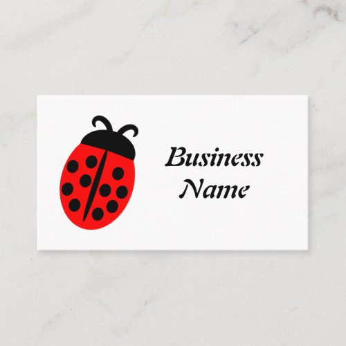 Cute Red Ladybug Design Business Card