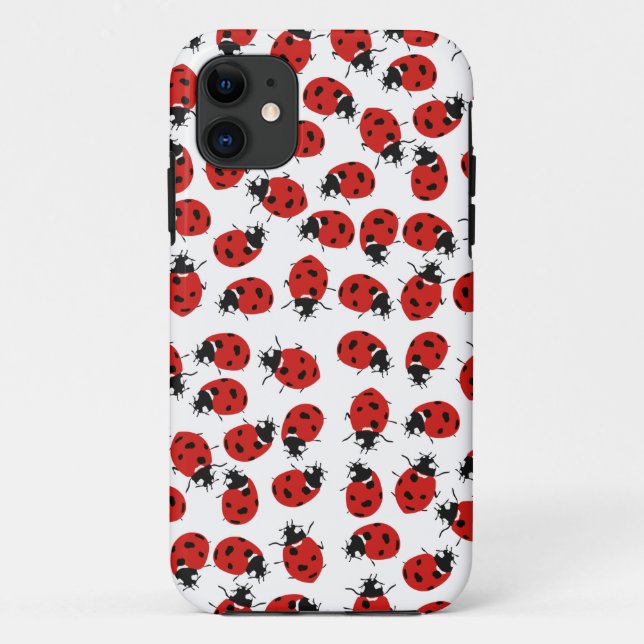 Cute Red Ladybug Pattern Case-Mate iPhone Case (Back)