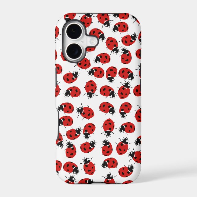 Cute Red Ladybug Pattern Iphone Case (Back)