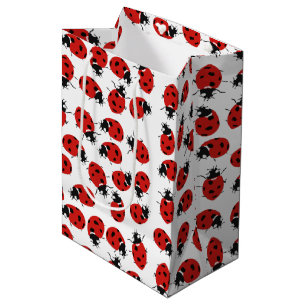 Cute Red Ladybug Pattern Medium Gift Bag