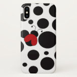 Cute Red Ladybug Polka Dots Pattern Iphone X Case at Zazzle
