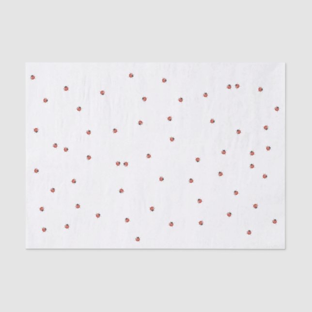 Cute Red Ladybug  Tissue Paper (Front)