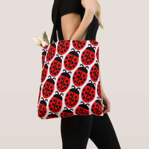 Cute Red Ladybug Tote Bag